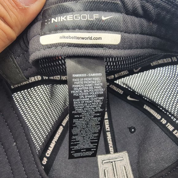 Nike Golf Tiger Woods Adults Trucker Hat Black Breathable Adjustable Casual - Picture 8 of 10